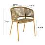 Niel Natural Rope Oak Iron Outdoor Dining Chair