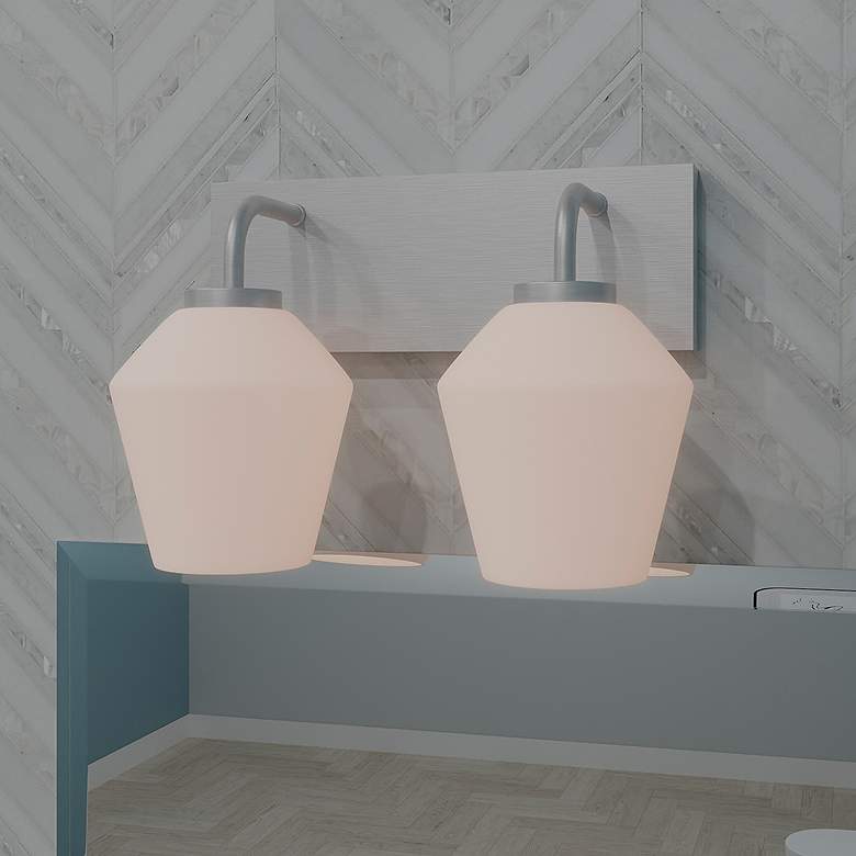 Image 1 Nielson 2-Light Brushed Nickel Bath Light