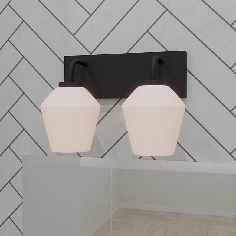 Image 1 Nielson 2-Light Matte Black Bath Light