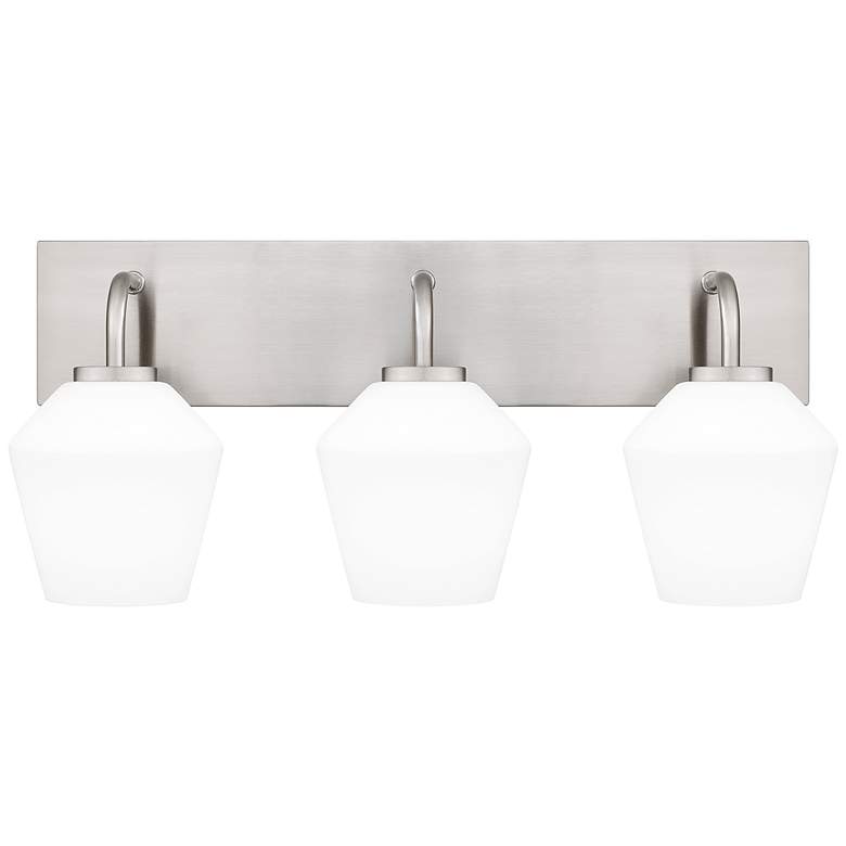 Image 1 Nielson 3-Light Brushed Nickel Bath Light