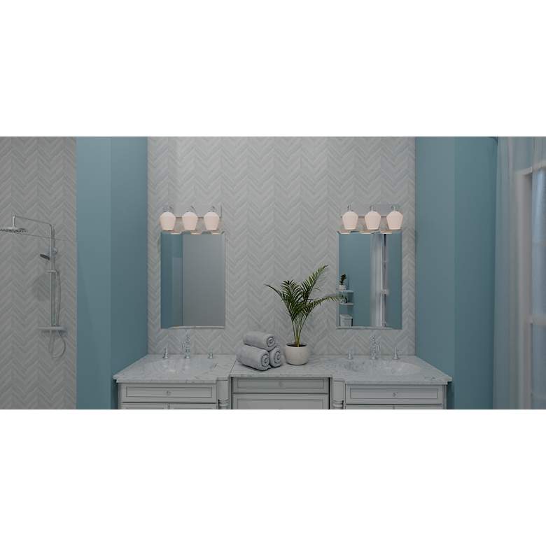 Image 3 Nielson 3-Light Brushed Nickel Bath Light more views