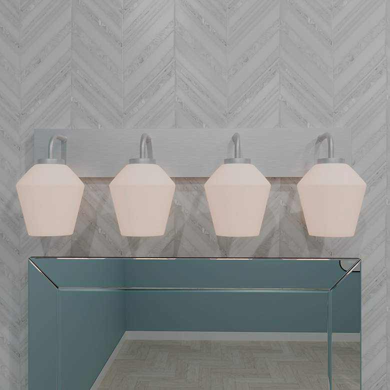 Image 1 Nielson 4-Light Brushed Nickel Bath Light