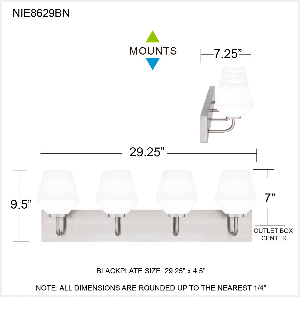 Nielson 4-Light Brushed Nickel Bath Light