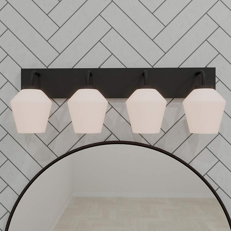 Image 1 Nielson 4-Light Matte Black Bath Light