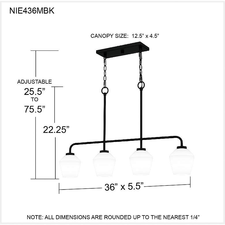 Image 7 Nielson 4-Light Matte Black Island Light more views