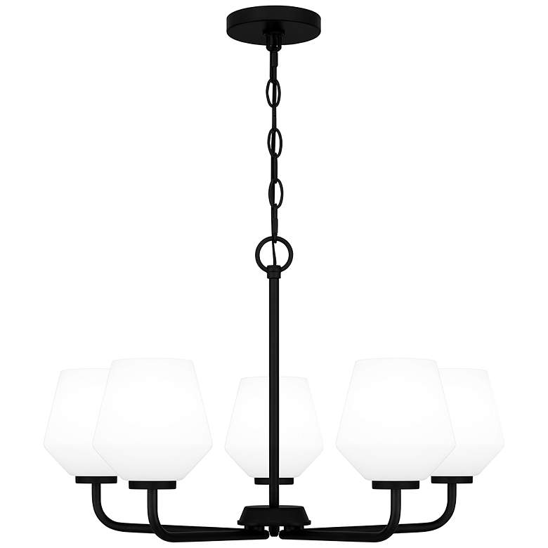 Image 1 Nielson 5-Light Matte Black Chandelier