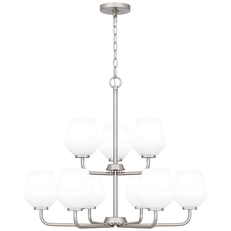 Image 1 Nielson 9-Light Brushed Nickel Chandelier