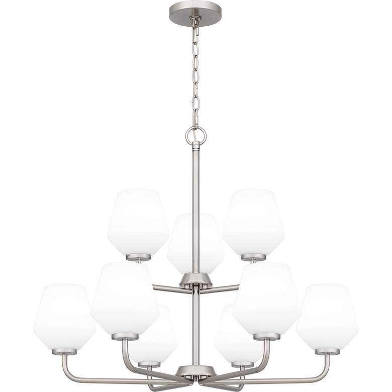 Image 3 Nielson 9-Light Brushed Nickel Chandelier more views