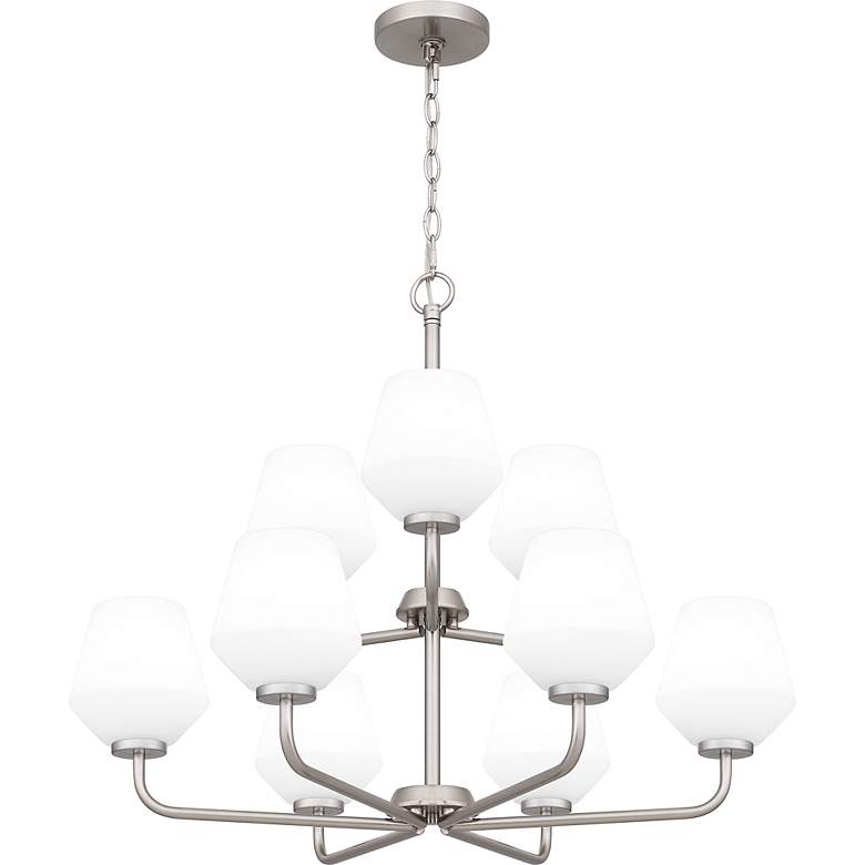 Image 4 Nielson 9-Light Brushed Nickel Chandelier more views