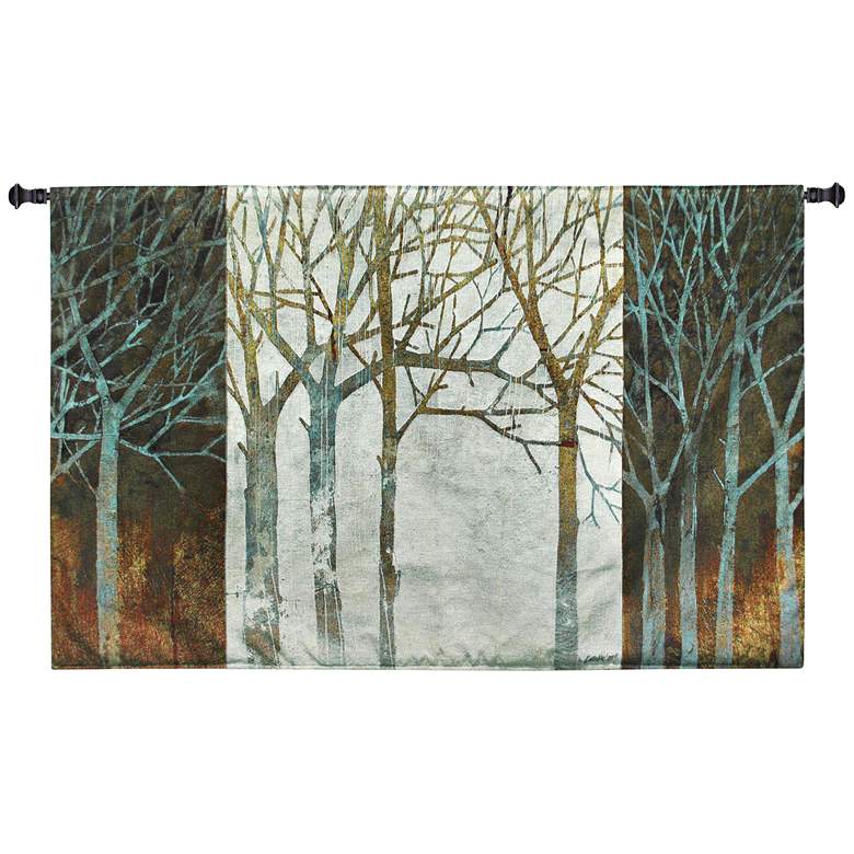 Image 1 Night and Day 52 inchW Modern Landscape Textile Wall Tapestry