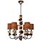 Night Life 27" Wide Copper 6-Light Rock and Roll Chandelier