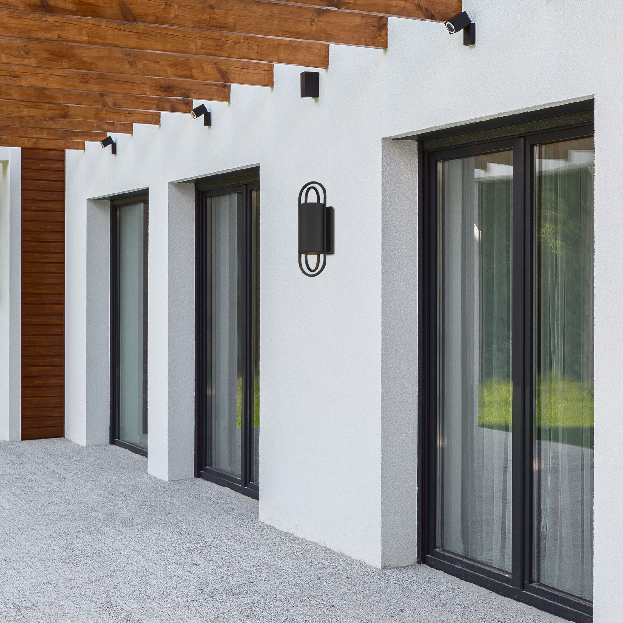 Image 4 Nightfall 16" Wide 1-Light Black Outdoor Wall Light more views