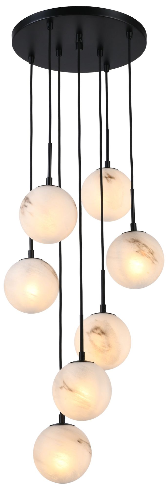 Nightfall 18.5" Wide 7-Light Black Pendant