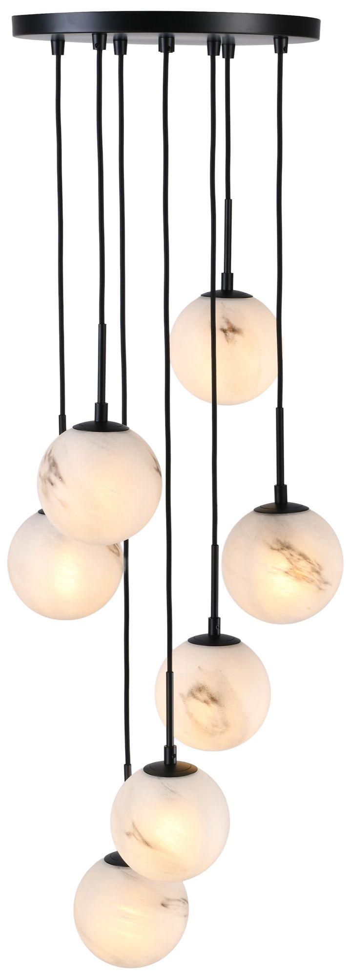 Image 2 Nightfall 18.5" Wide 7-Light Black Pendant more views
