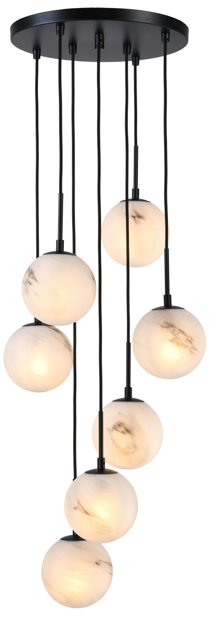 Image 5 Nightfall 18.5" Wide 7-Light Black Pendant more views
