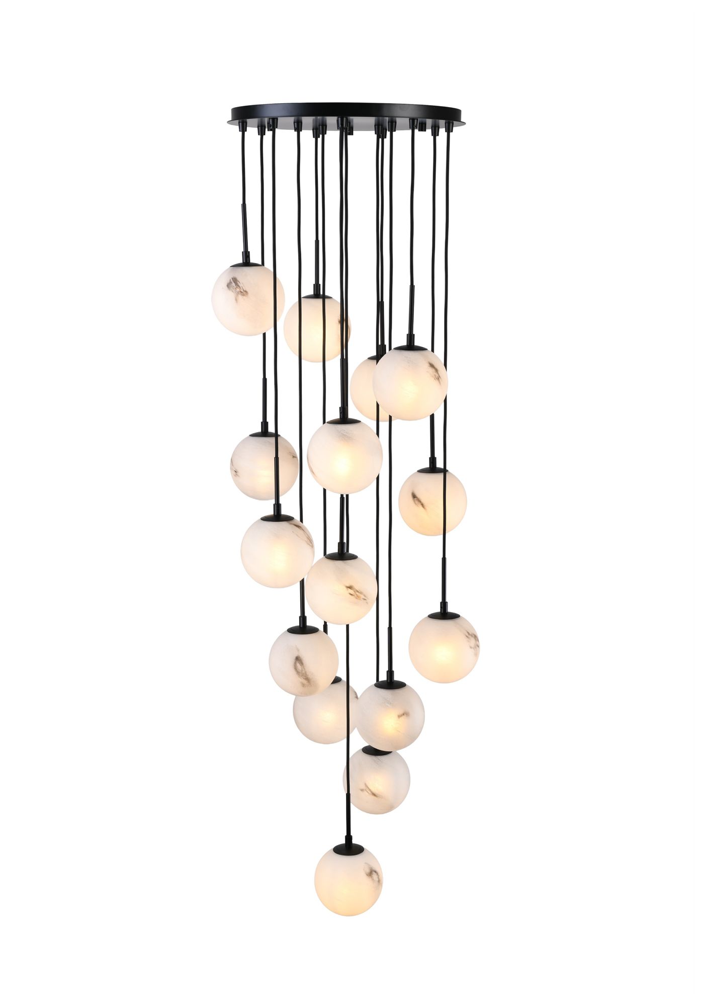 Image 2 Nightfall 23" Wide 15-Light Black Pendant more views