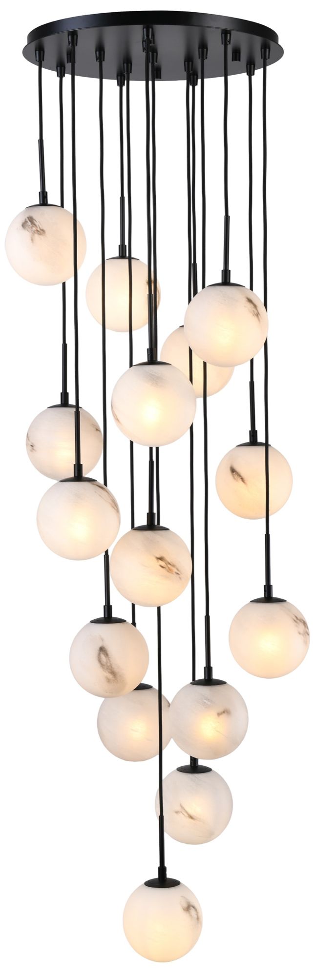 Image 5 Nightfall 23" Wide 15-Light Black Pendant more views