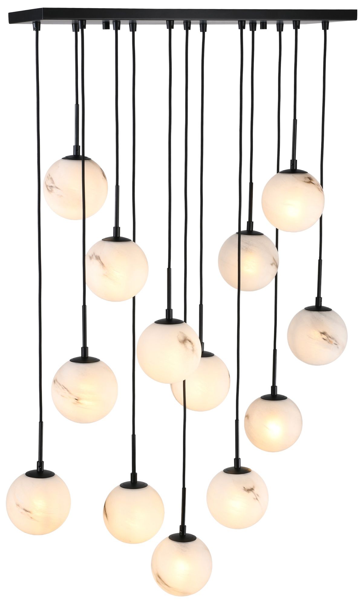 Image 2 Nightfall 34.5" Wide 13-Light Black Pendant more views