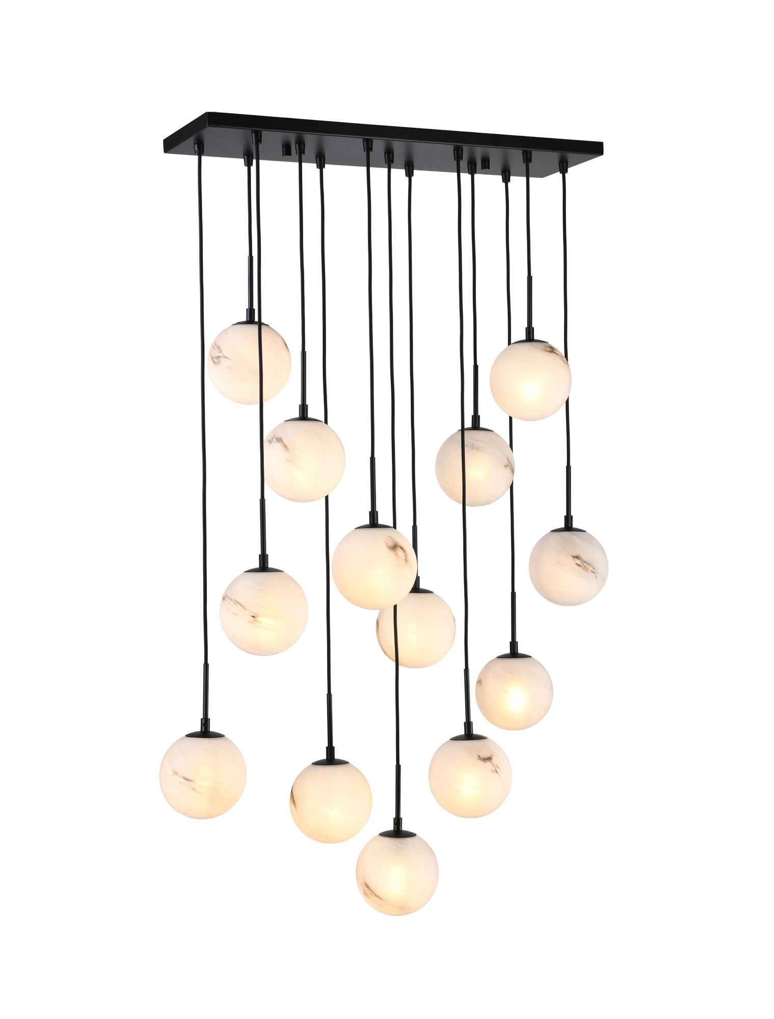 Image 5 Nightfall 34.5" Wide 13-Light Black Pendant more views