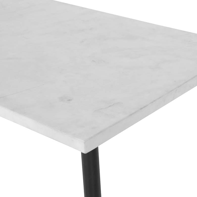 Image 5 Nightfall White Marble Console Table more views