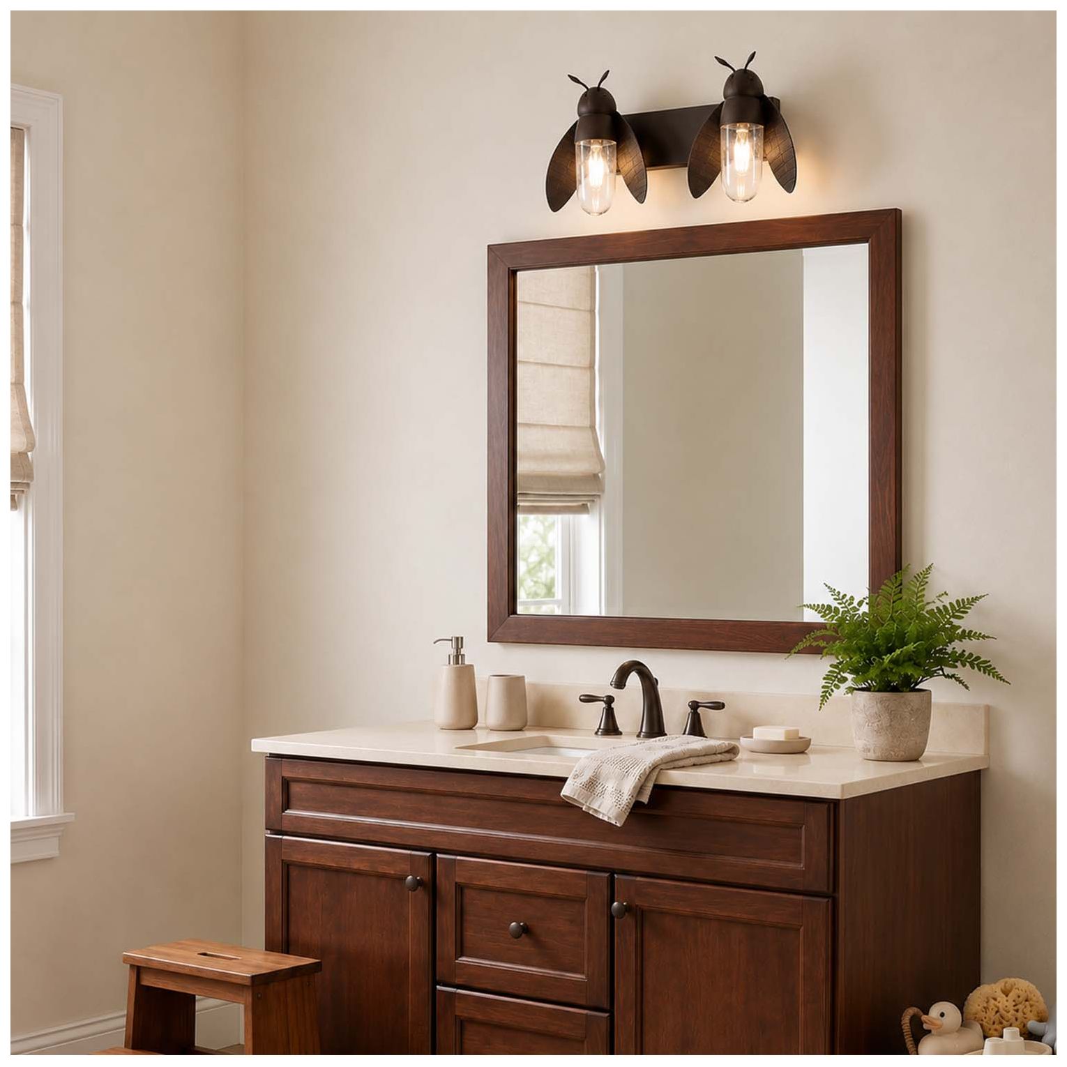 Image 5 Nightflight 23" Wide 2-Light Rustic Bronze Vanity Light more views