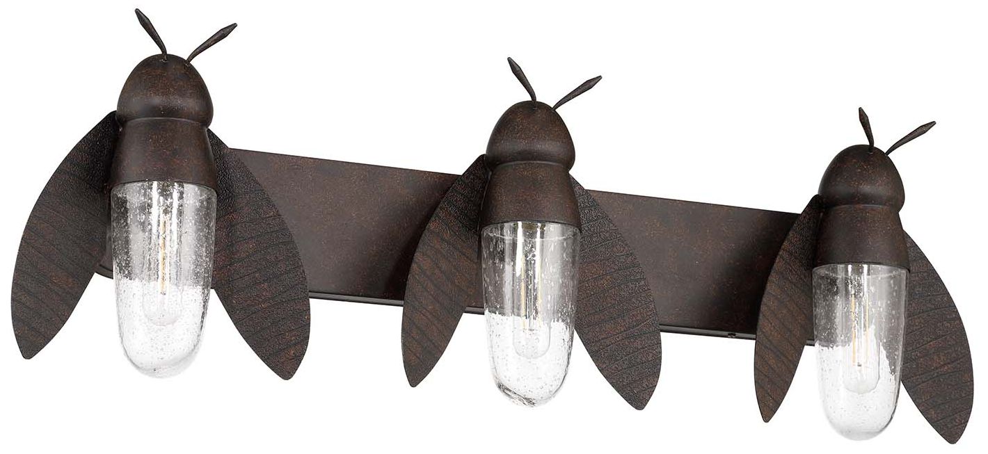Image 6 Nightflight 34" Wide 3-Light Rustic Bronze Vanity Light more views