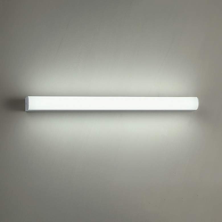 Image 1 Nightstick 1.31"H x 19.06"W 1-Light Linear Bath Bar in White