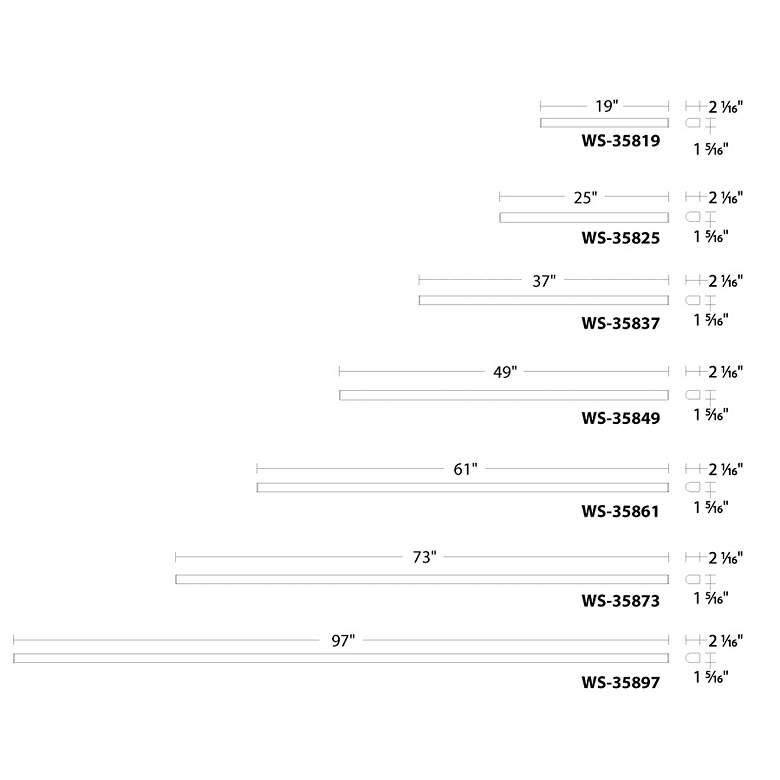 Image 2 Nightstick 1.31"H x 97.19"W 1-Light Linear Bath Bar in White more views