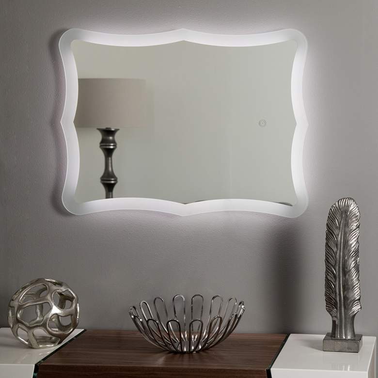 Image 4 Nikita 23 1/2" x 31 1/2" Novelty Backlit LED Wall Mirror more views