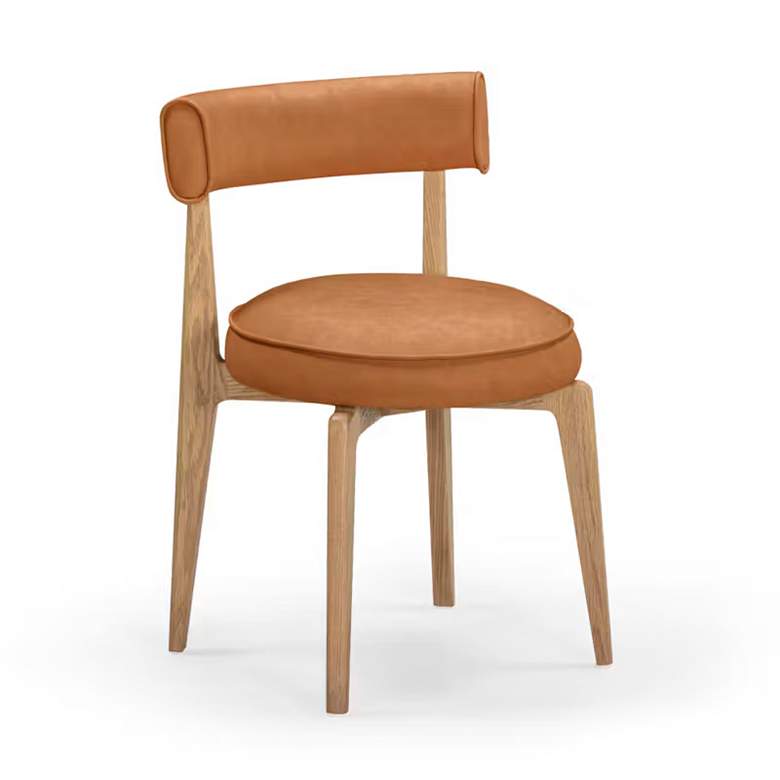 Image 1 Nikita Saddle Brown Performance Vegan Leather Dining Chair