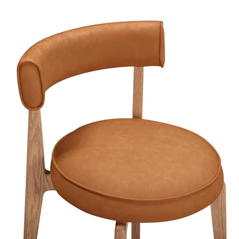 Image 2 Nikita Saddle Brown Performance Vegan Leather Dining Chair more views