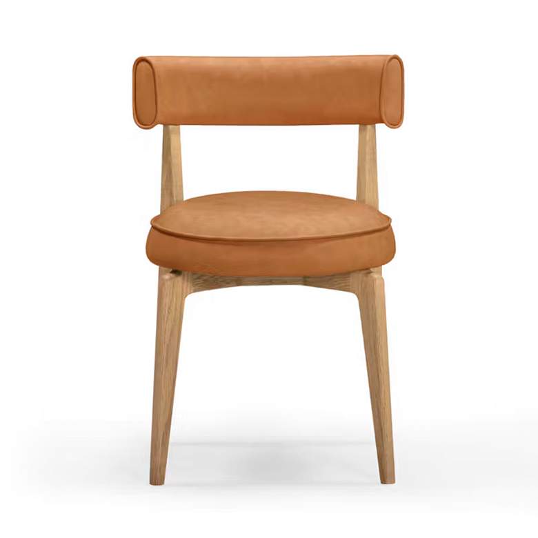 Image 4 Nikita Saddle Brown Performance Vegan Leather Dining Chair more views