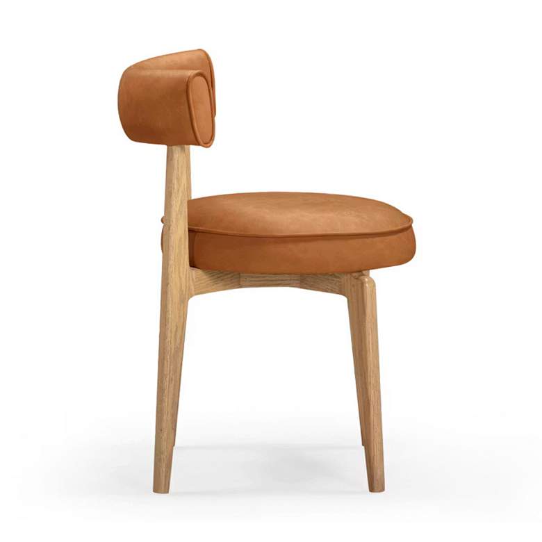 Image 5 Nikita Saddle Brown Performance Vegan Leather Dining Chair more views