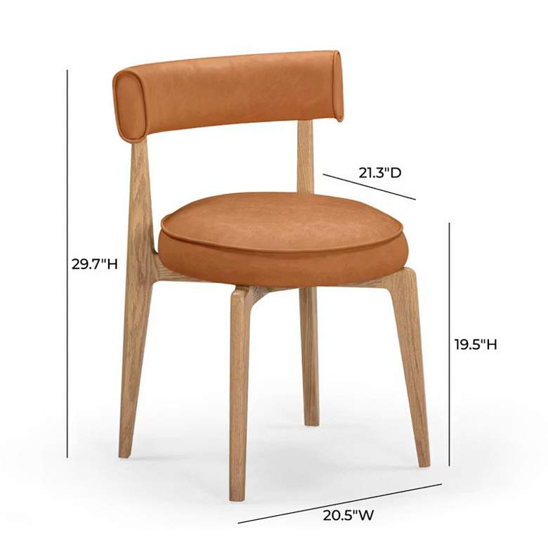Image 7 Nikita Saddle Brown Performance Vegan Leather Dining Chair more views