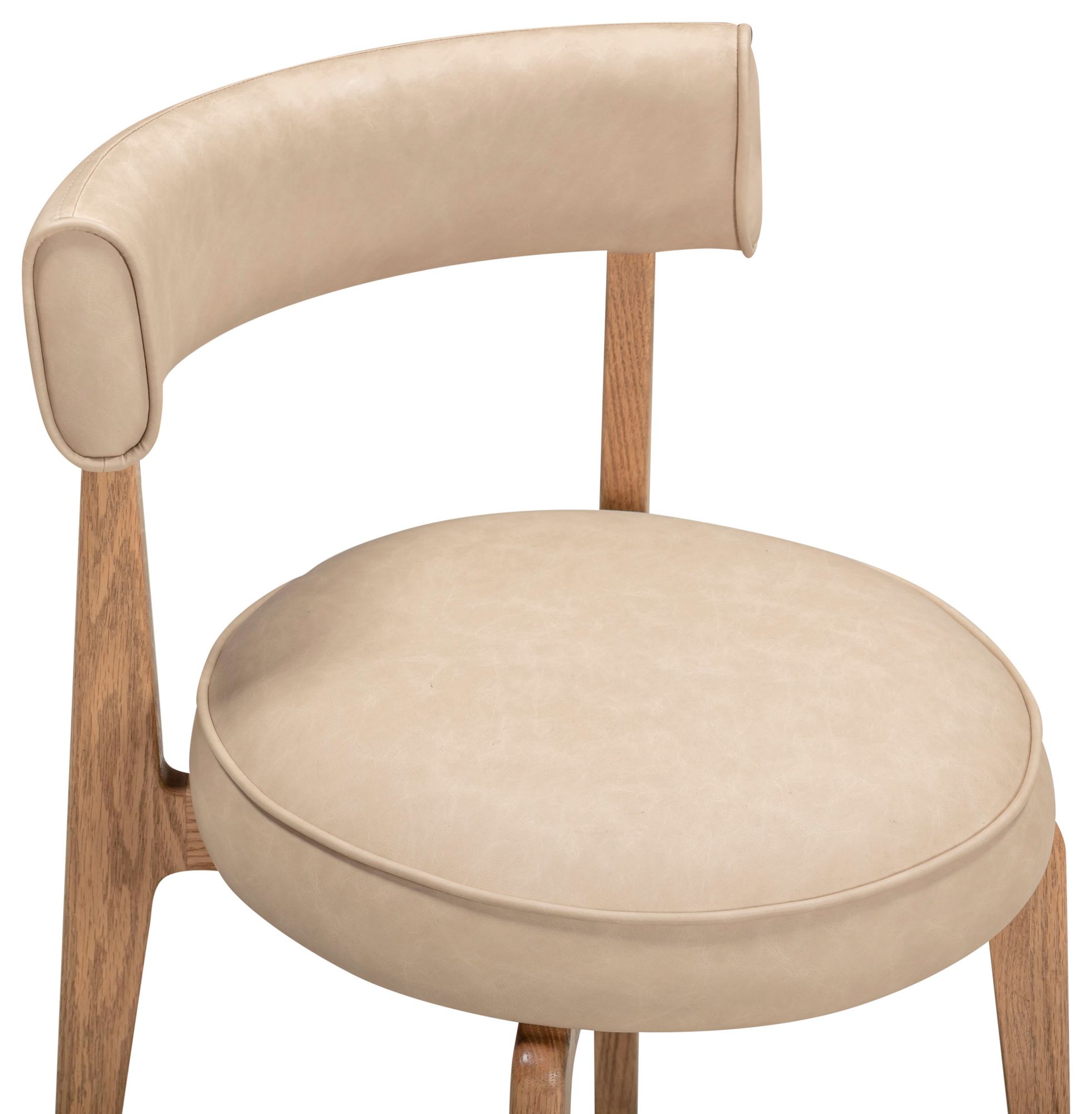 Image 2 Nikita Taupe Performance Vegan Leather Dining Chair more views
