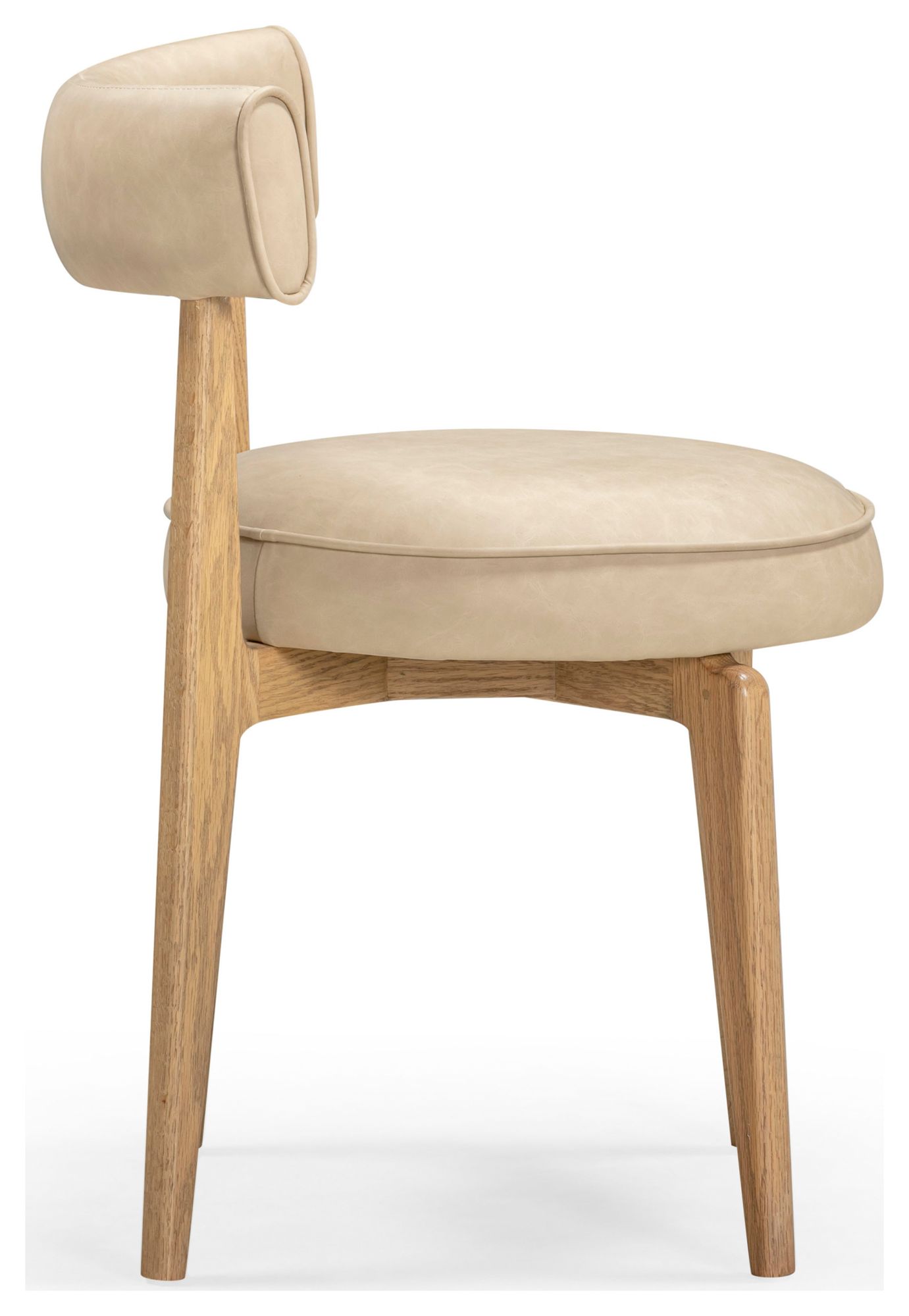 Image 5 Nikita Taupe Performance Vegan Leather Dining Chair more views