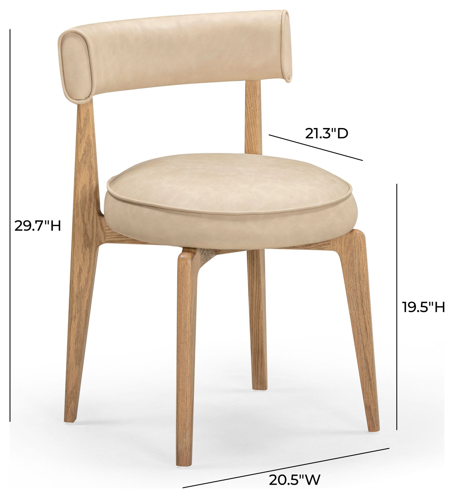 Image 7 Nikita Taupe Performance Vegan Leather Dining Chair more views