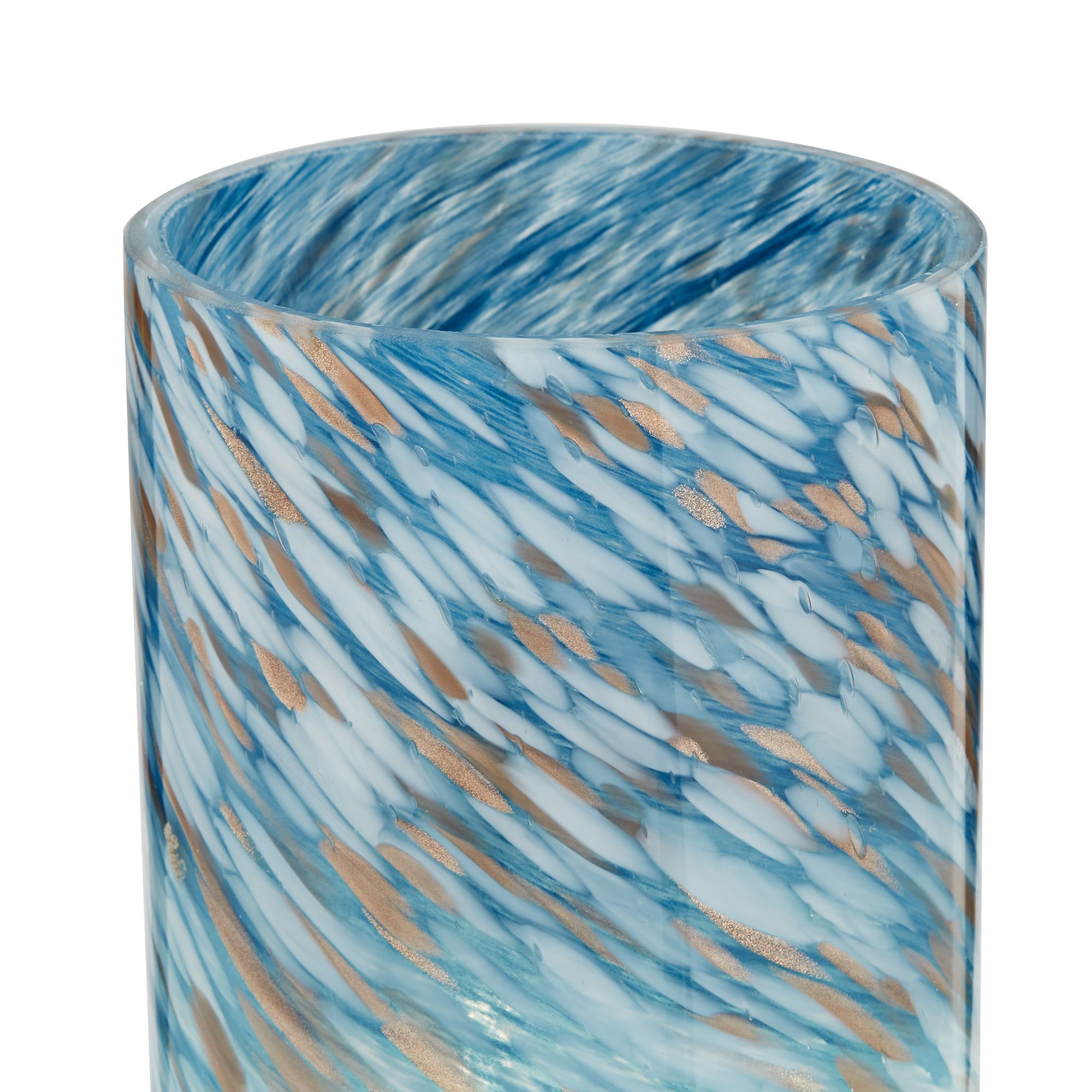 Image 3 Nikki 13 1/2" High Coastal Modern Blue Glass Accent Lamp more views