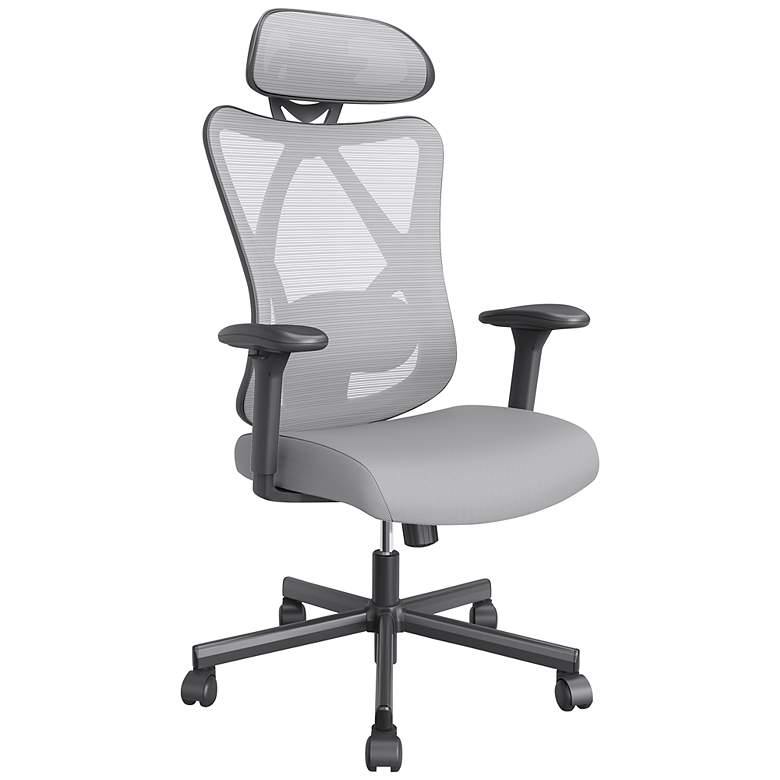 Image 1 Niklas Gray Adjustable Swivel Ergonomic Office Chair