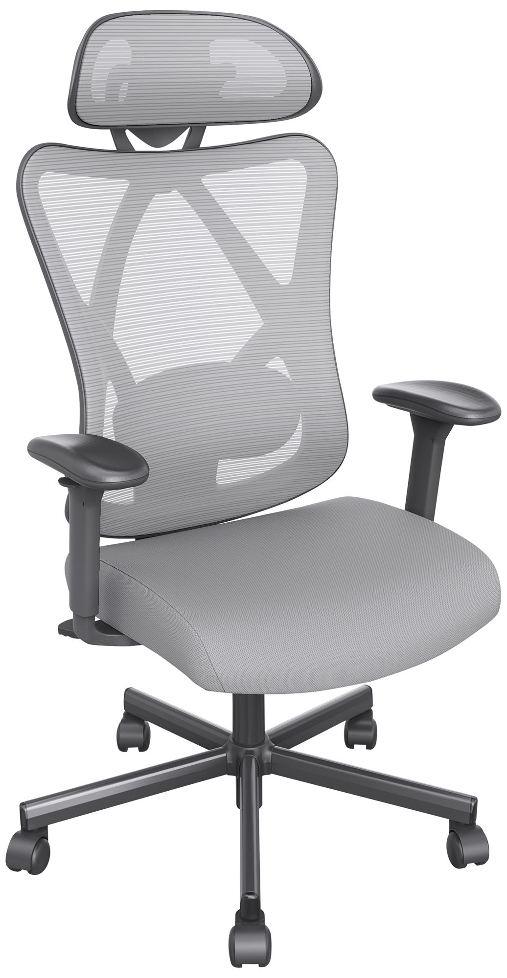 Niklas Gray Adjustable Swivel Ergonomic Office Chair