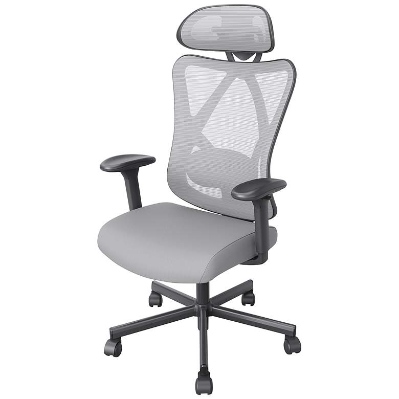 Image 7 Niklas Gray Adjustable Swivel Ergonomic Office Chair more views
