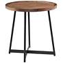 1_Niklaus 21 3/4" Wide American Walnut Wood Round Side Table