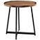Niklaus 21 3/4" Wide American Walnut Wood Round Side Table
