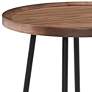 2_Niklaus 21 3/4" Wide American Walnut Wood Round Side Table more views