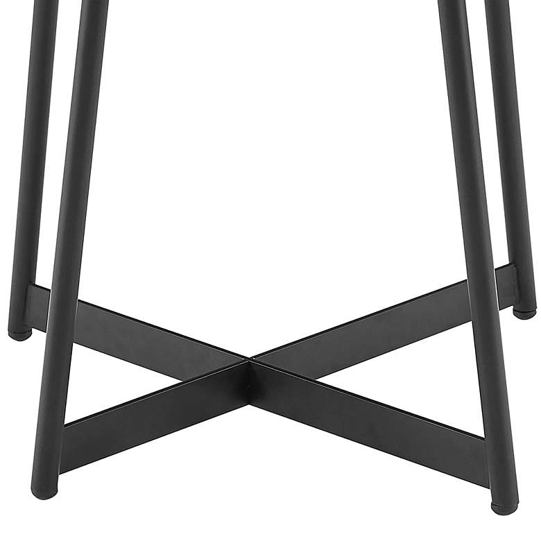 Image 3 Niklaus 21 3/4" Wide Black Stained Ash Wood Round Side Table more views