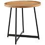 1_Niklaus 21 3/4" Wide Natural White Oak Wood Round Side Table