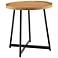 Niklaus 21 3/4" Wide Natural White Oak Wood Round Side Table
