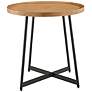 4_Niklaus 21 3/4" Wide Natural White Oak Wood Round Side Table more views