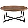 1_Niklaus 35 1/2" Wide American Walnut Wood Round Coffee Table