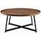 Niklaus 35 1/2" Wide American Walnut Wood Round Coffee Table